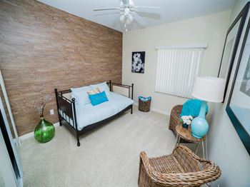 Bedroom with ceiling fan